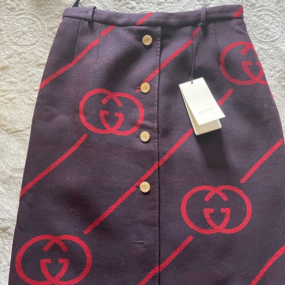 Gucci Interlocking G reversible wool skirt - Picture 4 of 12